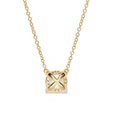 David Yurman Pearl Classics Necklace In 18ct Yellow Gold With Diamonds, 6.5mm