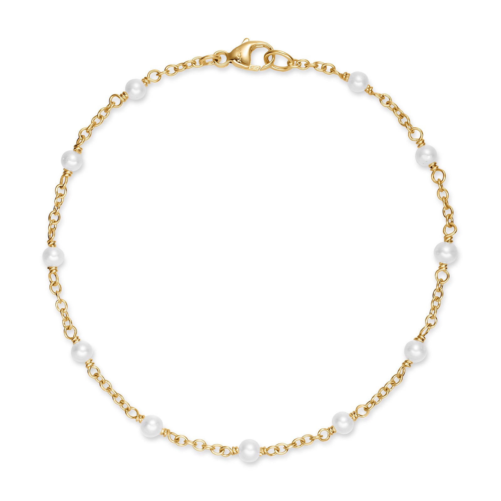 David Yurman Pearl Classics Station Bracelet In 18ct Yellow Gold, 3.5mm - Size Medium David Yurman Pearl Classics Station Bracelet In 18ct Yellow Gold, 3.5mm - Size Medium