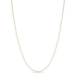 37901617 - Pearl Classics Station Necklace In 18ct Yellow Gold, 3.5mm