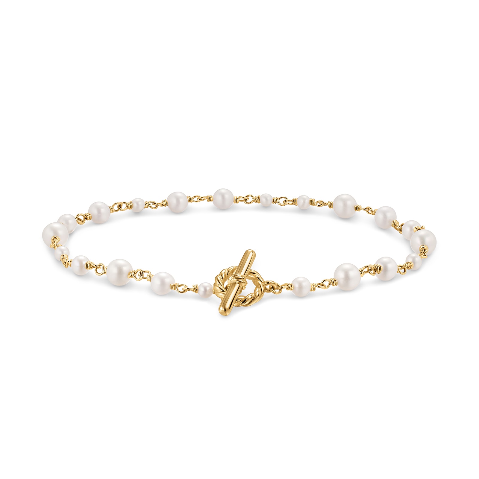 David Yurman Pearl Classics Toggle Chain Bracelet In 18ct Yellow Gold, 4.5mm - Size Medium David Yurman Pearl Classics Toggle Chain Bracelet In 18ct Yellow Gold, 4.5mm - Size Medium