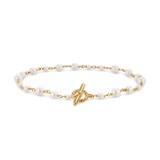 David Yurman Pearl Classics Toggle Chain Bracelet In 18ct Yellow Gold, 4.5mm - Size Medium