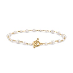 37901618 - Pearl Classics Toggle Chain Bracelet In 18ct Yellow Gold, 4.5mm - Size Medium