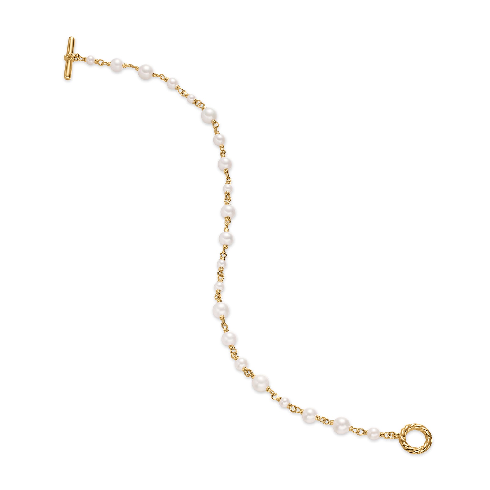 David Yurman Pearl Classics Toggle Chain Bracelet In 18ct Yellow Gold, 4.5mm - Size Medium David Yurman Pearl Classics Toggle Chain Bracelet In 18ct Yellow Gold, 4.5mm - Size Medium