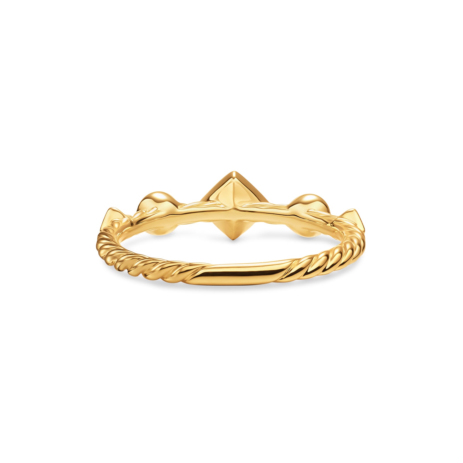 David Yurman Petite Modern Renaissance® Band Ring In 18ct Yellow Gold With Diamonds, 6.4mm - Ring Size 7 David Yurman Petite Modern Renaissance® Band Ring In 18ct Yellow Gold With Diamonds, 6.4mm - Ring Size 7