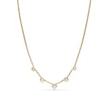 David Yurman Petite Modern Renaissance® Station Chain Necklace In 18ct Yellow Gold With Diamonds, 3.4mm