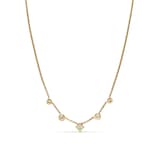 David Yurman Petite Modern Renaissance® Station Chain Necklace In 18ct Yellow Gold With Diamonds, 3.4mm
