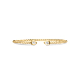 37901622 - Petite Modern Renaissance® Pear Cablespira® Bracelet In 18ct Yellow Gold With Diamonds, 2.6mm - Size Medium