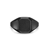 David Yurman Streamline Signet Ring In Black Titanium, 14mm - Ring Size 10