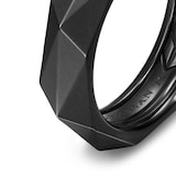 David Yurman Faceted Band Ring In Black Titanium, 6mm - Ring Size 10