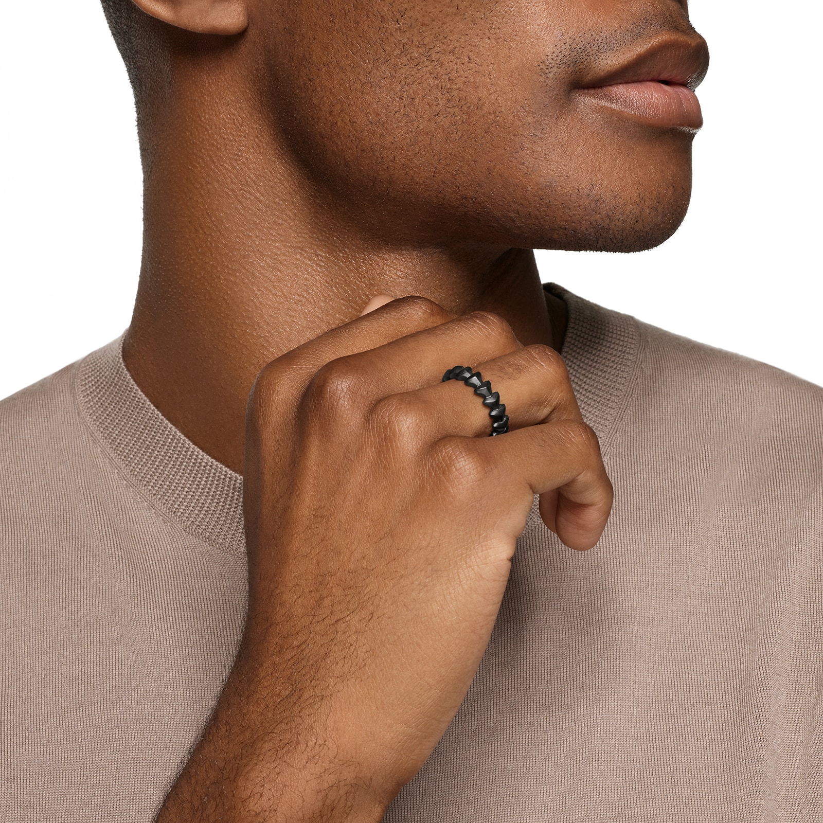 David Yurman Armory® Band Ring In Black Titanium, 6.2mm - Ring Size 9