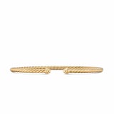 David Yurman Cablespira Micro Flex Open Bracelet In 18ct Yellow Gold, 2.6mm - Size Small