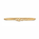 David Yurman Cablespira Micro Flex Buckle Bracelet In 18ct Yellow Gold With Diamonds, 2.6mm - Size Large