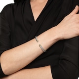 David Yurman Cable Flex Bracelet In Sterling Silver And 14ct Yellow Gold, 6mm - Size Medium