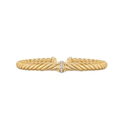 37901676 - Cablespira Flex Centre Station Bracelet In 18ct Yellow Gold With Diamonds, 6mm - Size Large