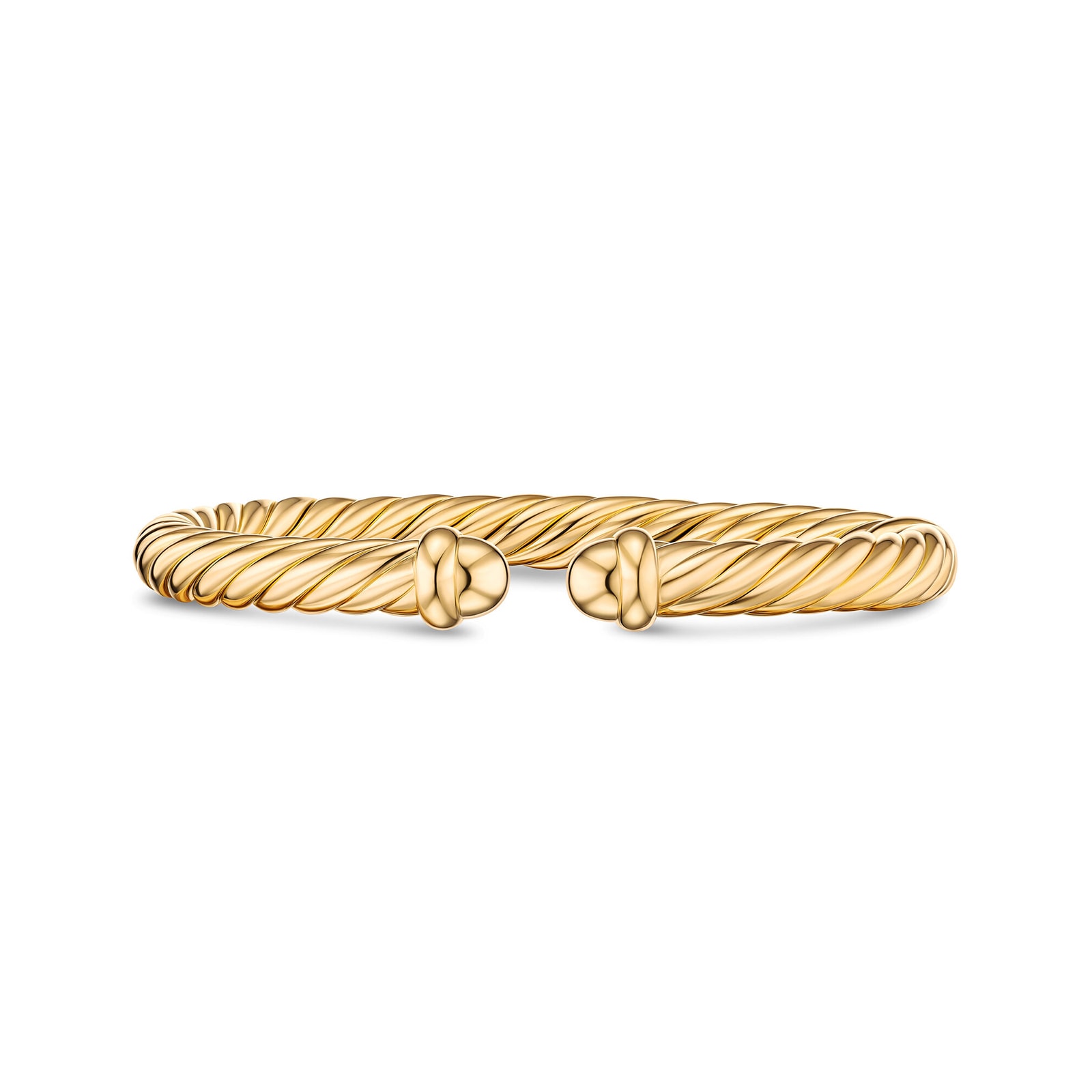 David Yurman Cablespira Flex Bracelet In 18ct Yellow Gold, 6mm - Size Medium