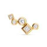 David Yurman Petite Modern Renaissance® Climber Earrings In 18ct Yellow Gold With Diamonds, 15mm