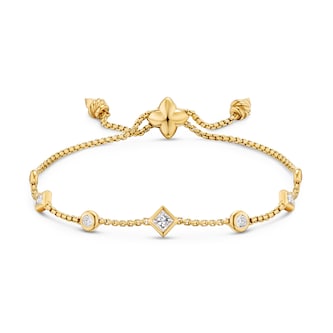 David Yurman Renaissance Petite Modern Station Chain Bracelet In 18ct Yellow Gold With Diamonds, 7.5mm