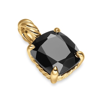 David Yurman Châtelaine® Marbella Pendant In 18ct Yellow Gold With Black Onyx, 11mm