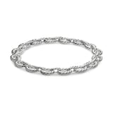 David Yurman Sculpted Cable Oval Link Necklace In Sterling Silver, 18mm