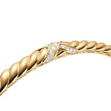 David Yurman Sculpted Cable X Bracelet In 18ct Yellow Gold With Diamonds, 4.6mm - Size Medium