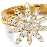David Yurman Starburst Multi Star Ring In 18ct Yellow Gold With Diamonds - Ring Size 7