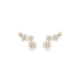 David Yurman Starburst Full Pavé Climber Earrings In 18ct Yellow Gold With Diamonds, 26.9mm