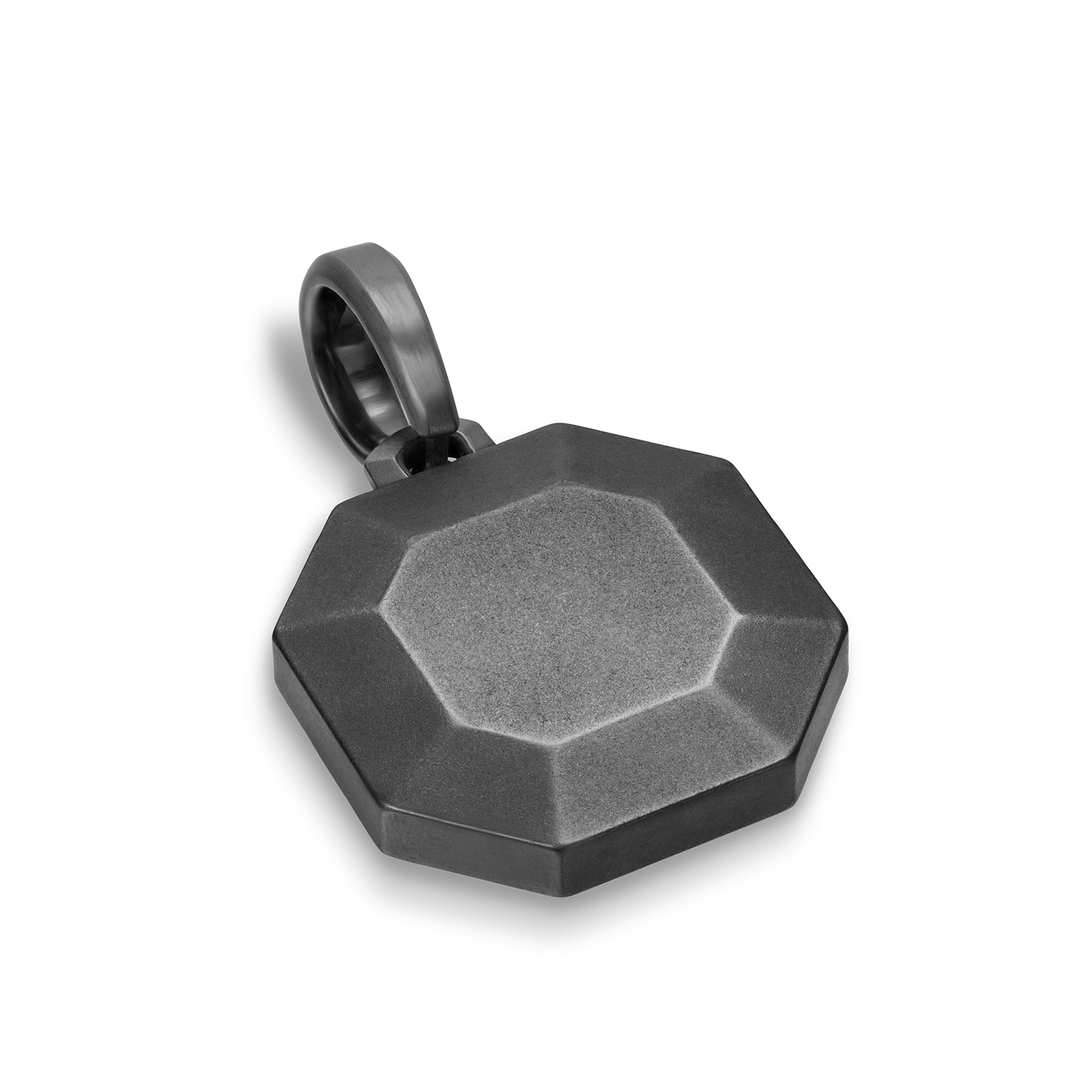 David Yurman Faceted Amulet In Black Titanium, 16mm David Yurman Faceted Amulet In Black Titanium, 16mm