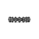 David Yurman Armory® Band Ring In Black Titanium With Black Diamonds, 6.2mm - Ring Size 9