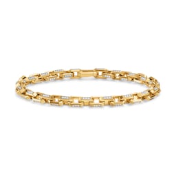 37901700 - Streamline Link Bracelet In 18ct Yellow Gold With Diamonds, 5.5mm - Size Medium