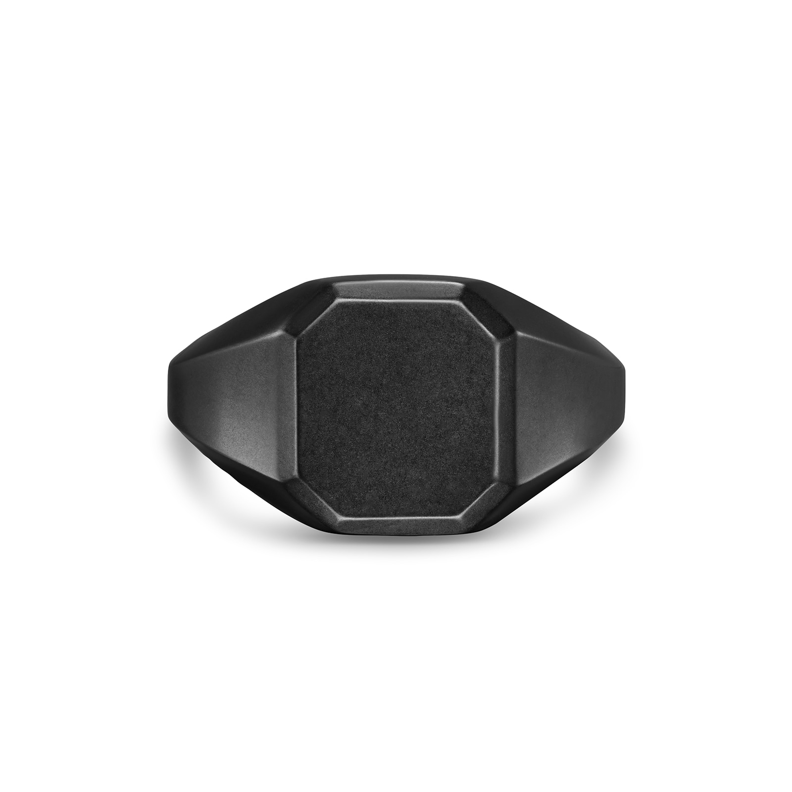 David Yurman Streamline Signet Ring In Black Titanium, 14mm - Ring Size 11 David Yurman Streamline Signet Ring In Black Titanium, 14mm - Ring Size 11