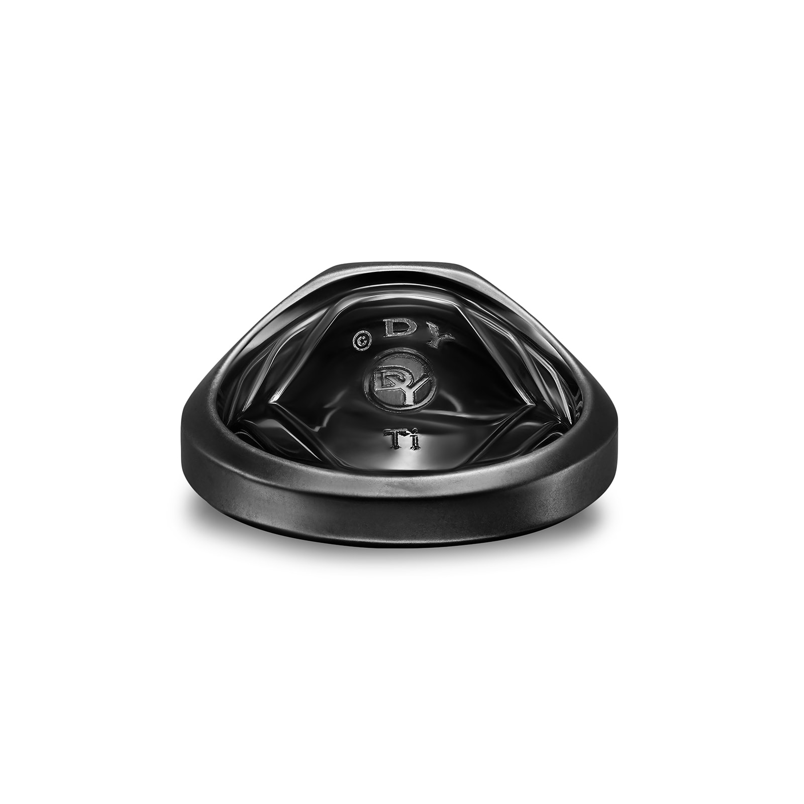 David Yurman Streamline Signet Ring In Black Titanium, 14mm - Ring Size 11 David Yurman Streamline Signet Ring In Black Titanium, 14mm - Ring Size 11