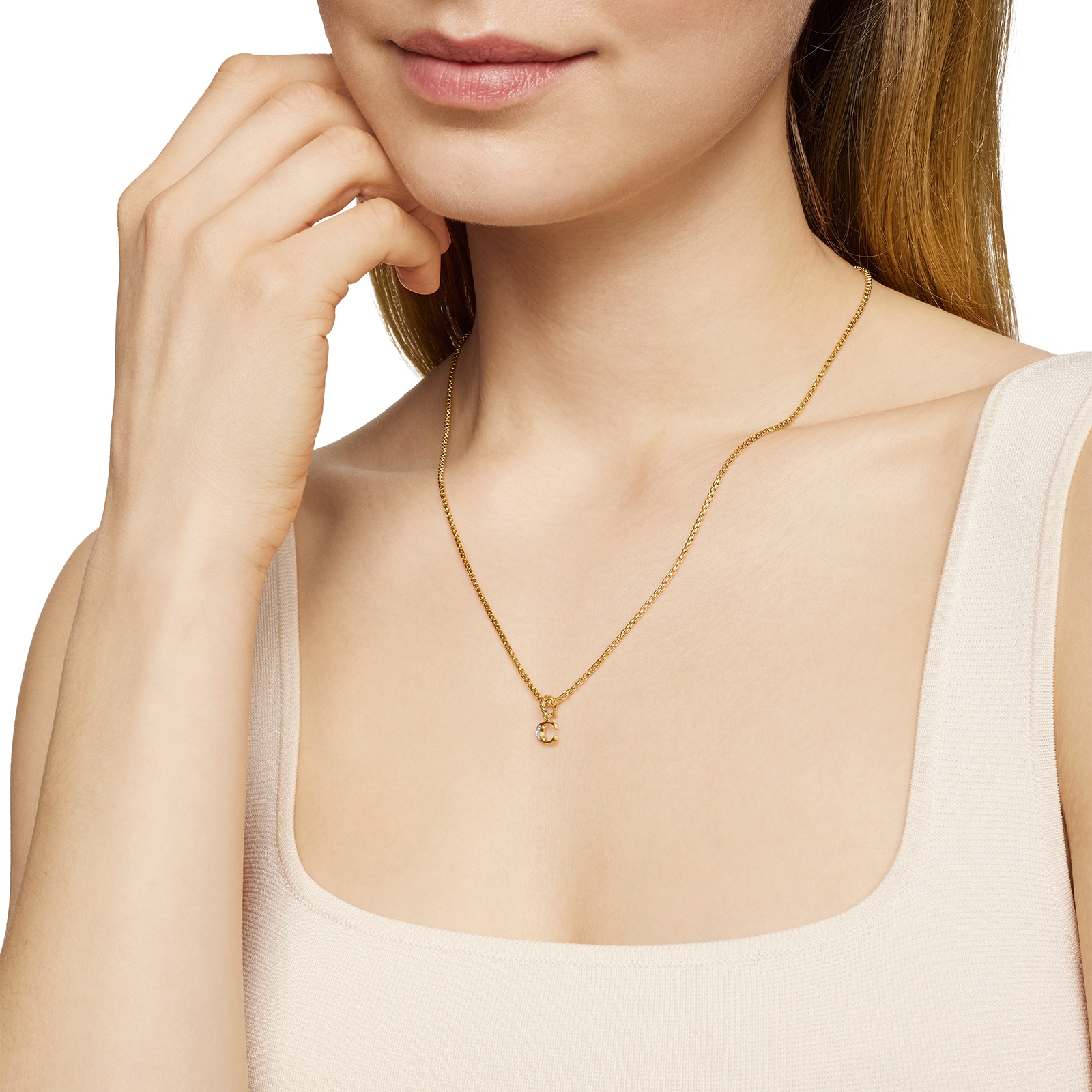 David Yurman Pavé Initial C Pendant In 18ct Yellow With Diamonds David Yurman Pavé Initial C Pendant In 18ct Yellow With Diamonds