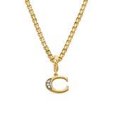 David Yurman Pavé Initial C Pendant In 18ct Yellow With Diamonds