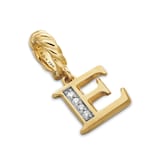 David Yurman Pavé Initial E Pendant In 18ct Yellow With Diamonds