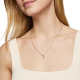 David Yurman Pavé Initial E Pendant In 18ct Yellow With Diamonds