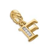 David Yurman Pavé Initial F Pendant In 18ct Yellow With Diamonds