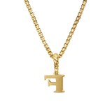 David Yurman Pavé Initial F Pendant In 18ct Yellow With Diamonds