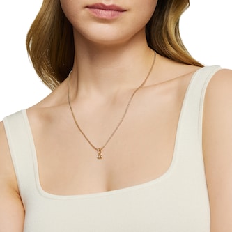David Yurman Pavé Initial G Pendant In 18ct Yellow With Diamonds