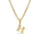 David Yurman Pavé Initial H Pendant In 18ct Yellow With Diamonds