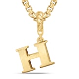 David Yurman Pavé Initial H Pendant In 18ct Yellow With Diamonds