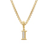 David Yurman Pavé Initial I Pendant In 18ct Yellow With Diamonds
