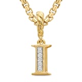 David Yurman Pavé Initial I Pendant In 18ct Yellow With Diamonds