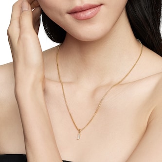 David Yurman Pavé Initial J Pendant In 18ct Yellow With Diamonds