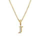 David Yurman Pavé Initial J Pendant In 18ct Yellow With Diamonds