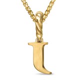 David Yurman Pavé Initial J Pendant In 18ct Yellow With Diamonds