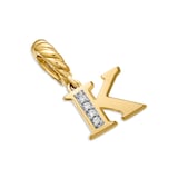 David Yurman Pavé Initial K Pendant In 18ct Yellow With Diamonds