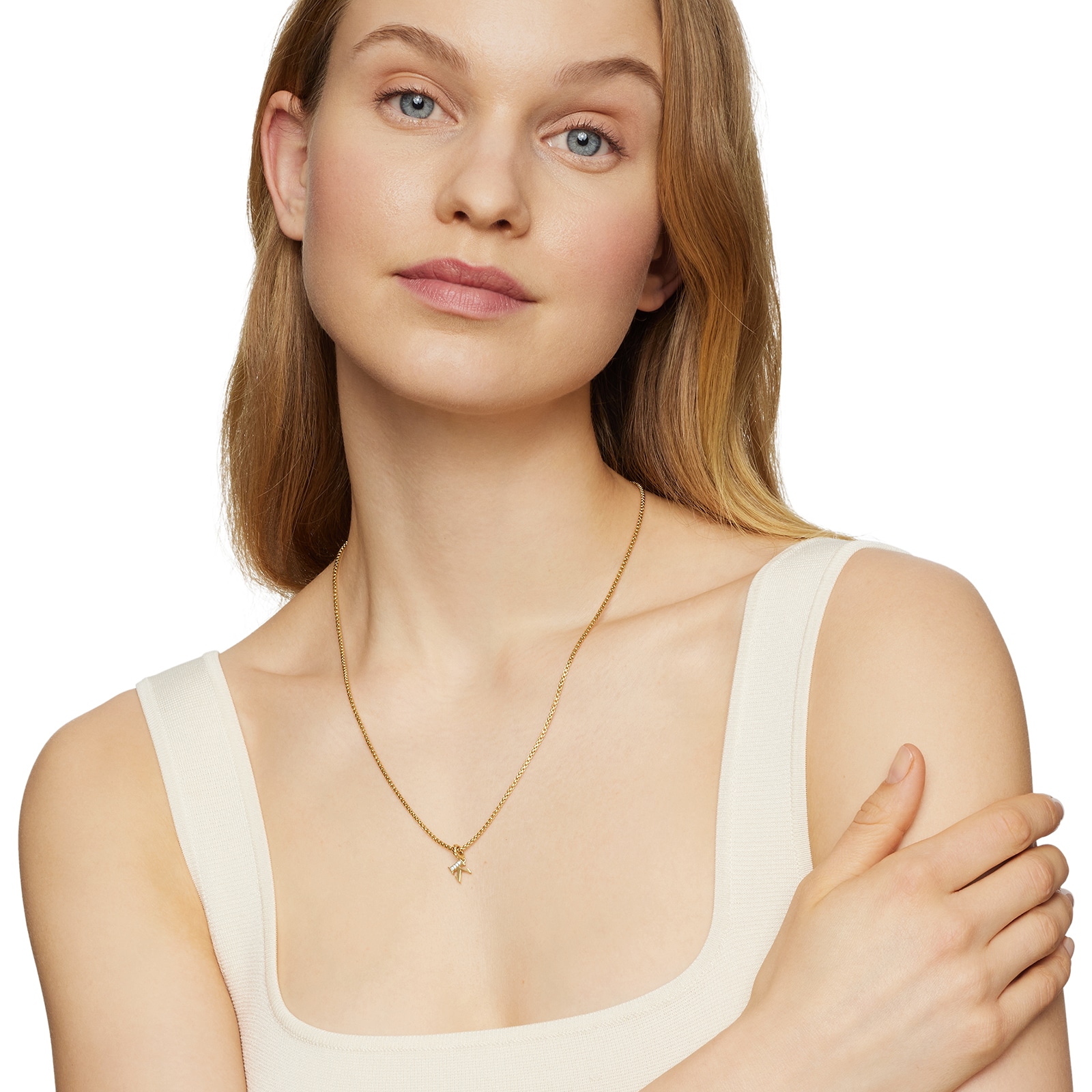 David Yurman Pavé Initial K Pendant In 18ct Yellow With Diamonds