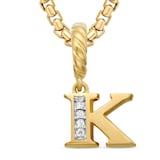 David Yurman Pavé Initial K Pendant In 18ct Yellow With Diamonds