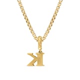 David Yurman Pavé Initial K Pendant In 18ct Yellow With Diamonds