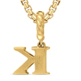David Yurman Pavé Initial K Pendant In 18ct Yellow With Diamonds